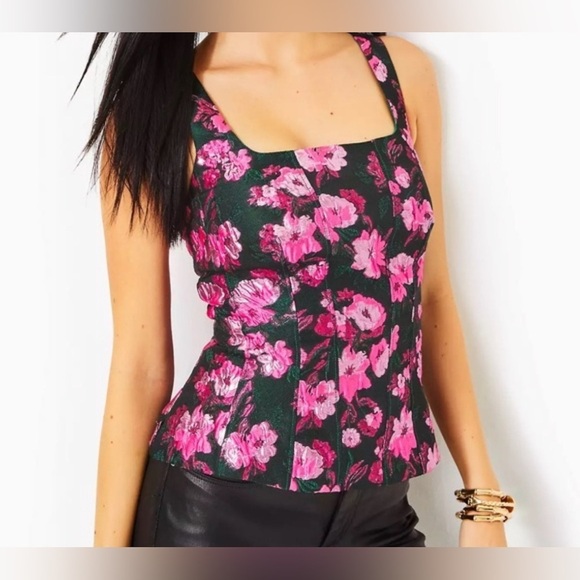 Lilly Pulitzer Tops - NWT Lilly Pulitzer Leya Floral Jacquard Top Size Large